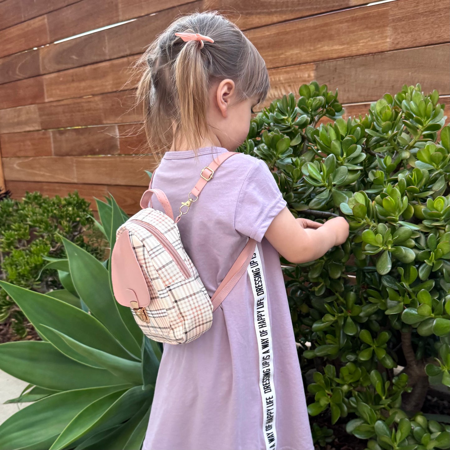 Mini Toddler Backpack For 1 2 3 Year Old Girl | Small Baby Backpack For Girls (8" H) with Gift Box | Plaid Backpack