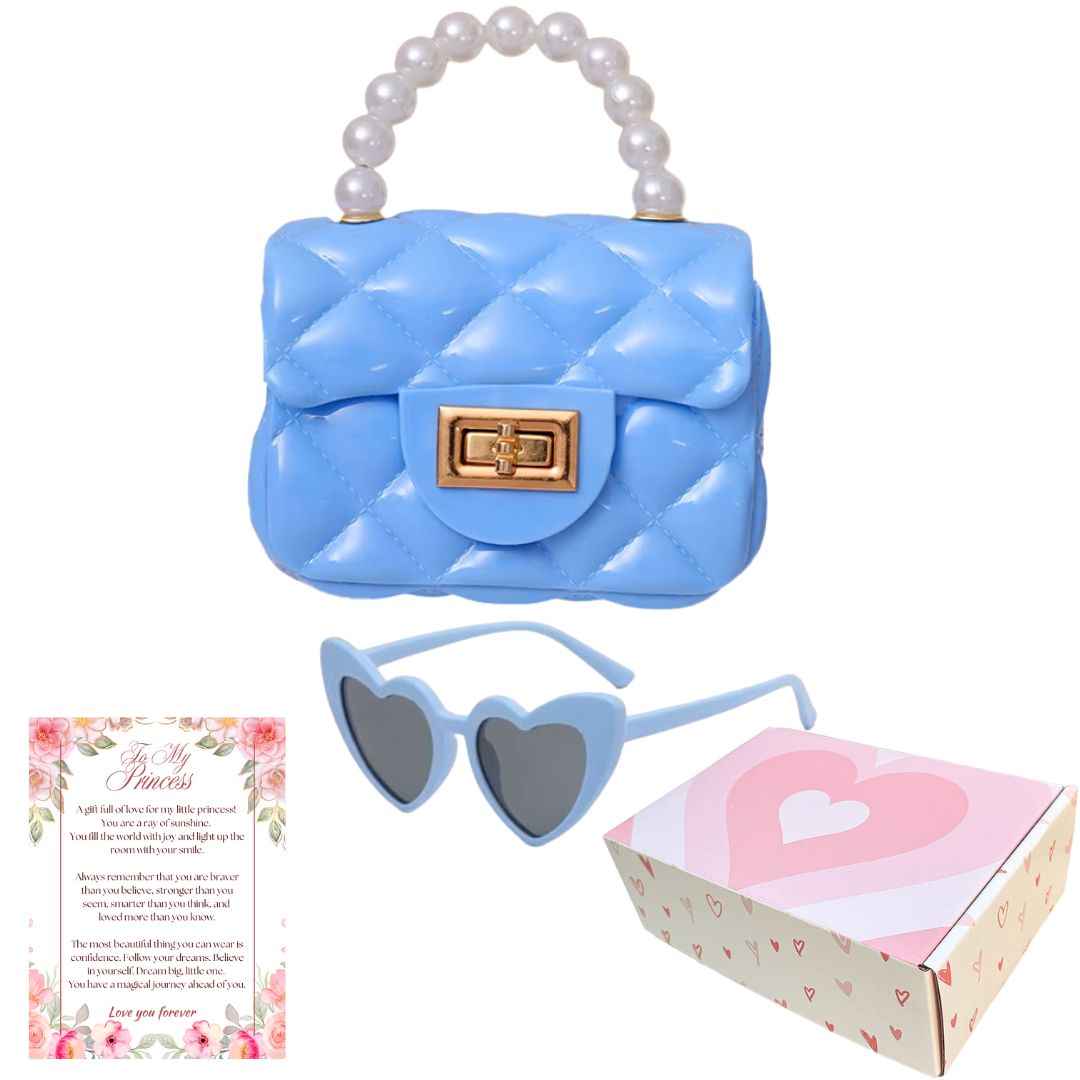 Toddler Purse For 1 2 3 Year Old with Sunglasses & Gift Box | Little Girl Purse Handbag Kids Shoulder Bag Baby Purse For Toddlers 1-3