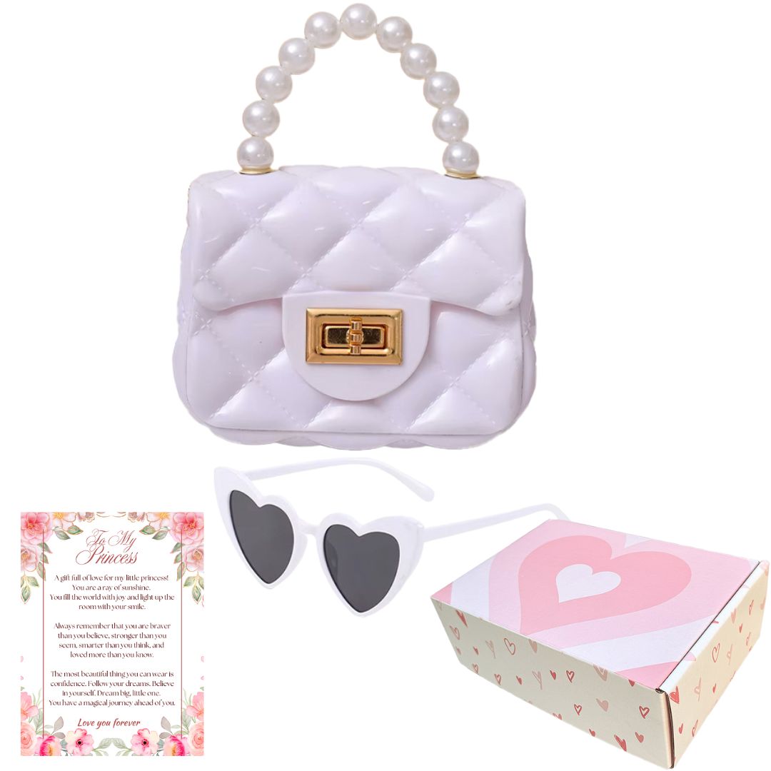 Toddler Purse For 1 2 3 Year Old with Sunglasses & Gift Box | Little Girl Purse Handbag Kids Shoulder Bag Baby Purse For Toddlers 1-3