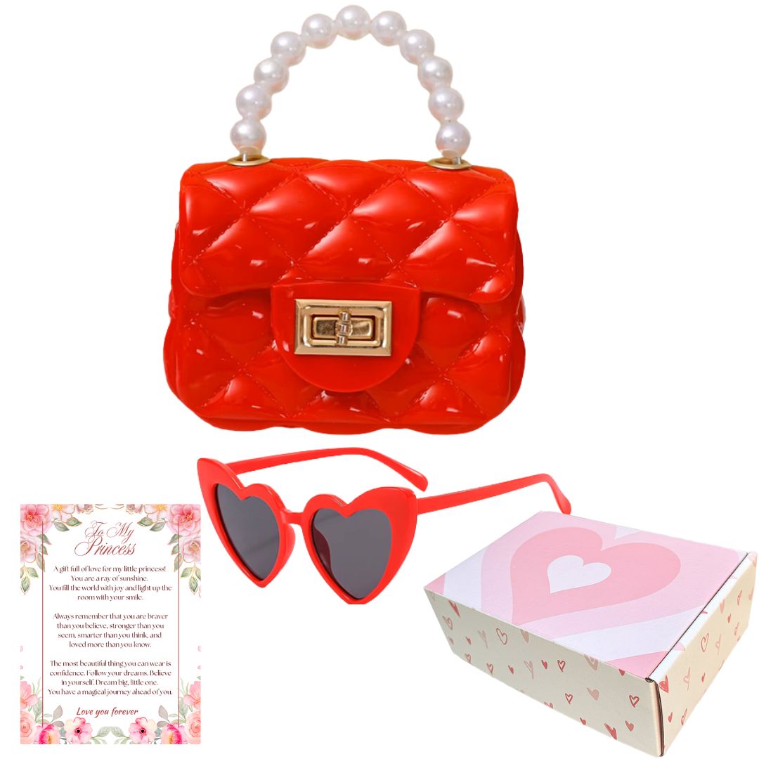 Toddler Purse For 1 2 3 Year Old with Sunglasses & Gift Box | Little Girl Purse Handbag Kids Shoulder Bag Baby Purse For Toddlers 1-3