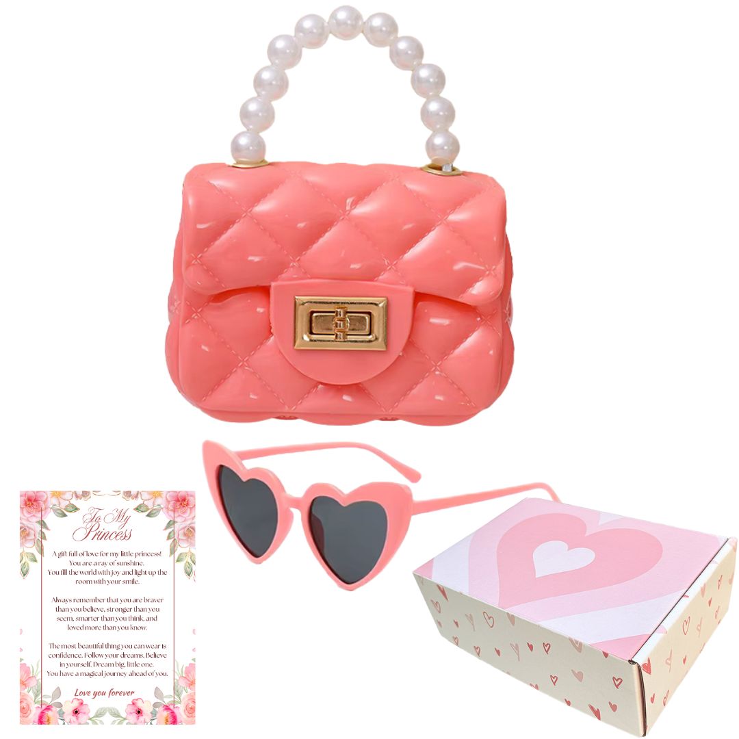 Toddler Purse For 1 2 3 Year Old with Sunglasses & Gift Box | Little Girl Purse Handbag Kids Shoulder Bag Baby Purse For Toddlers 1-3