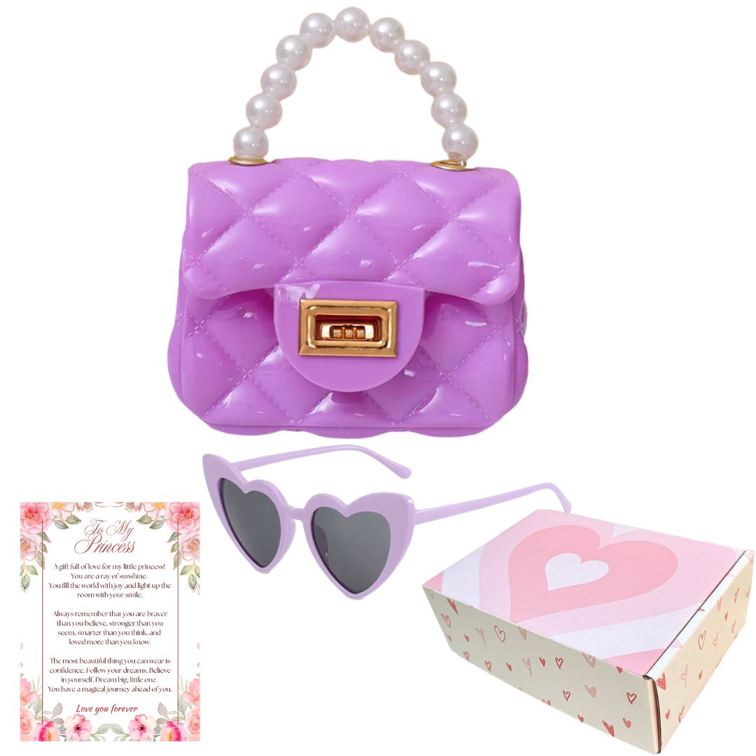Toddler Purse For 1 2 3 Year Old with Sunglasses & Gift Box | Little Girl Purse Handbag Kids Shoulder Bag Baby Purse For Toddlers 1-3