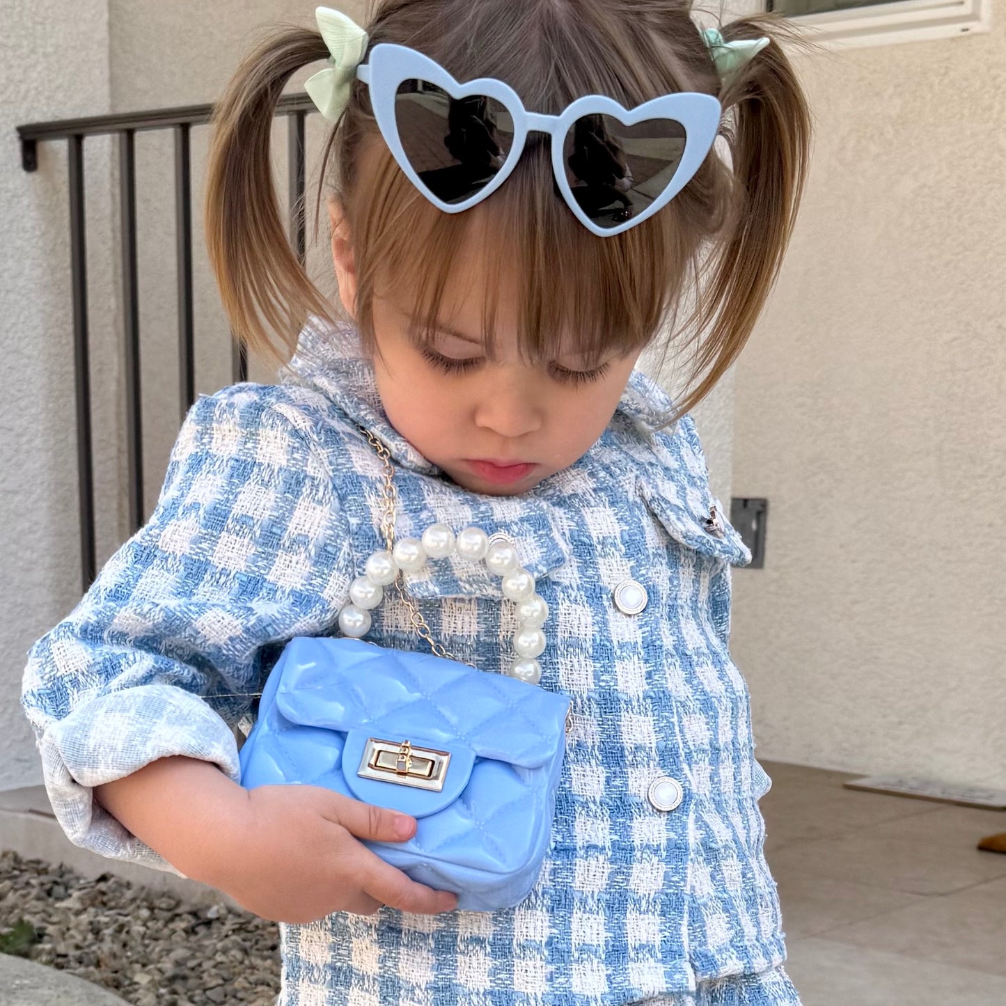 Toddler Purse For 1 2 3 Year Old with Sunglasses & Gift Box | Little Girl Purse Handbag Kids Shoulder Bag Baby Purse For Toddlers 1-3
