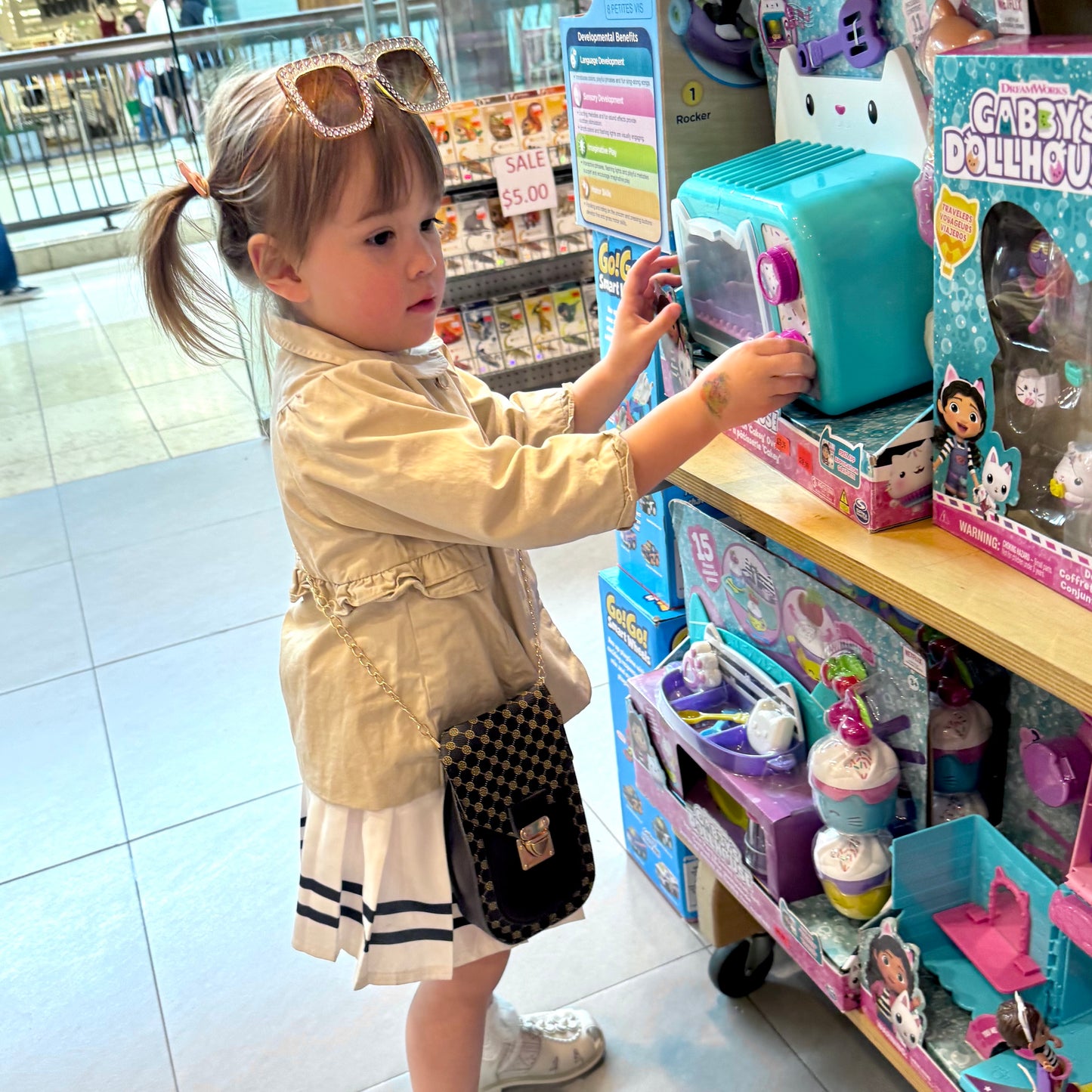 Little Girl Purse with Sunglasses & Gift Box | Toddler Purse for 3 4 5 6 7 8 Year Old