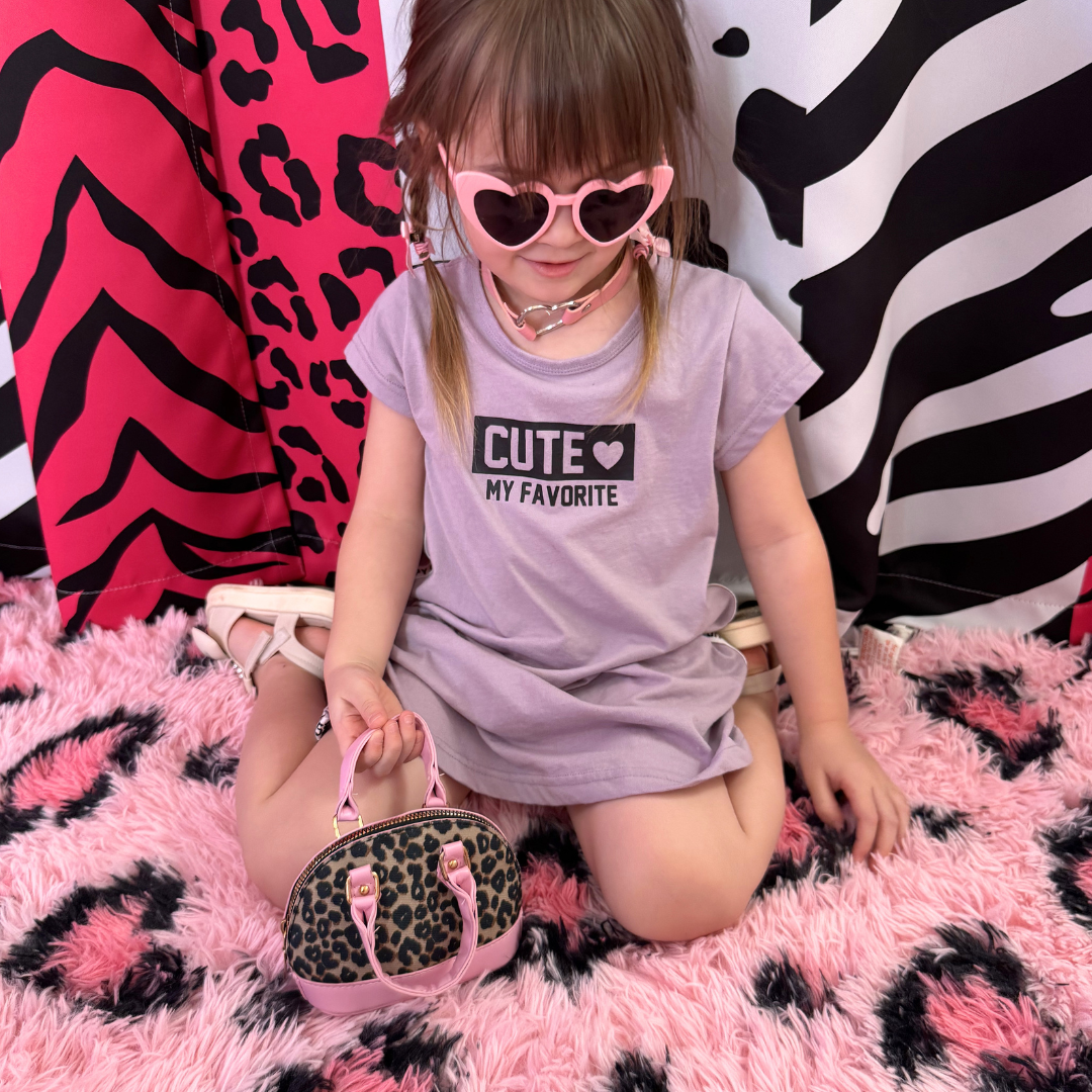 Leopard Print Toddler Purse & Sunglasses Gift Set | Mini Handbag & Baby Purse for Little Girls Ages 1-3
