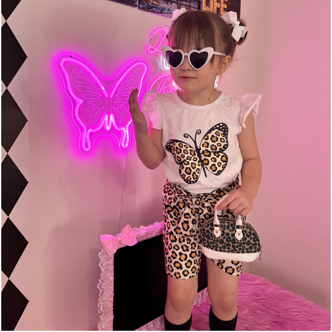 Leopard Print Toddler Purse & Sunglasses Gift Set | Mini Handbag & Baby Purse for Little Girls Ages 1-3