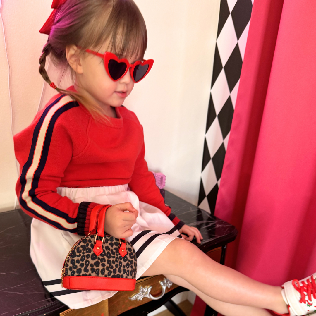 Leopard Print Toddler Purse & Sunglasses Gift Set | Mini Handbag & Baby Purse for Little Girls Ages 1-3