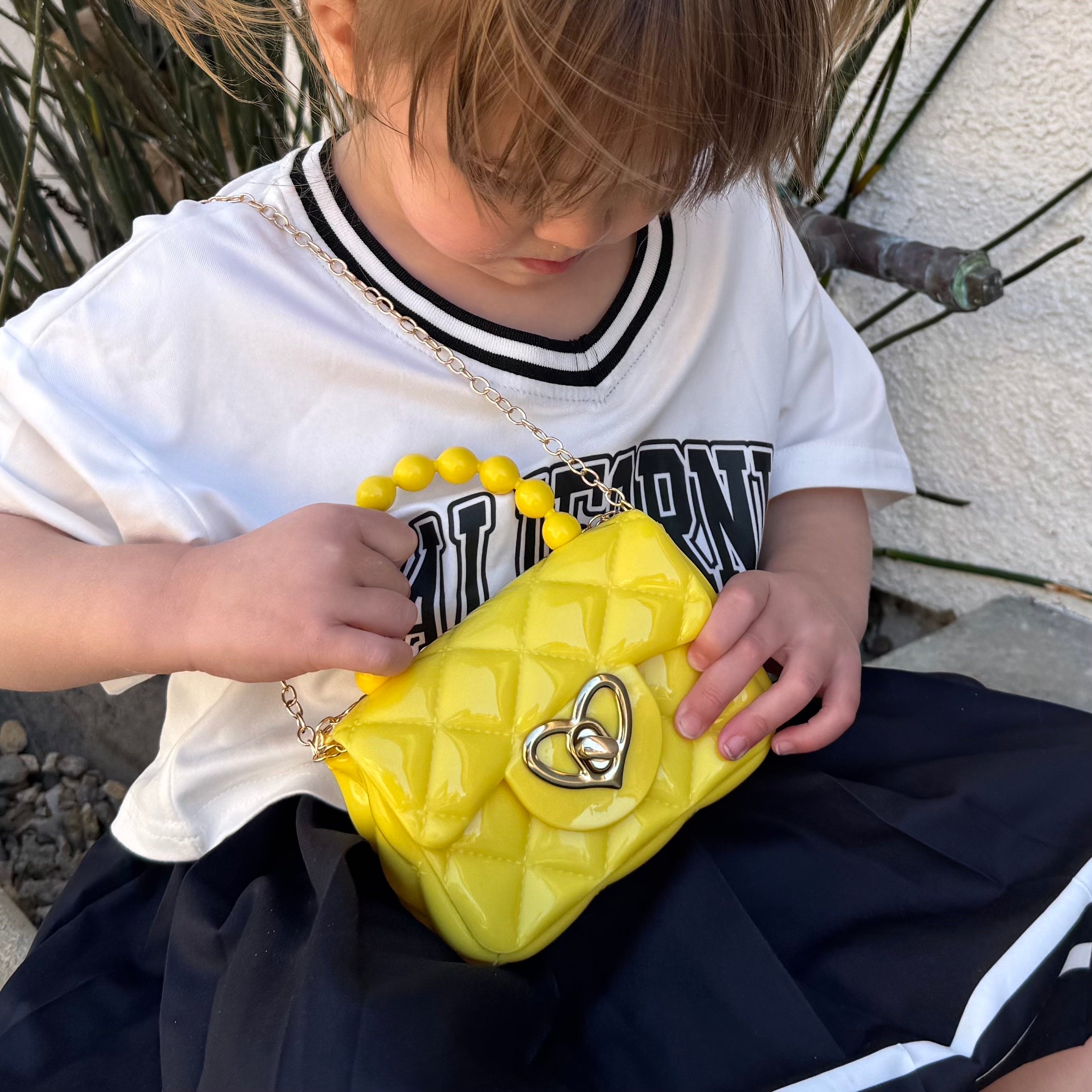 Heart purse Yellow