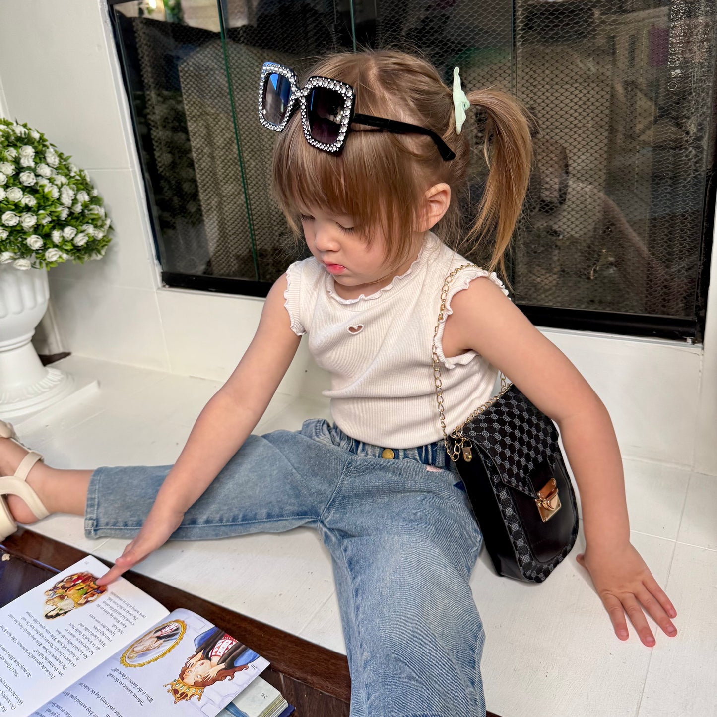 Little Girl Purse with Sunglasses & Gift Box | Toddler Purse for 3 4 5 6 7 8 Year Old