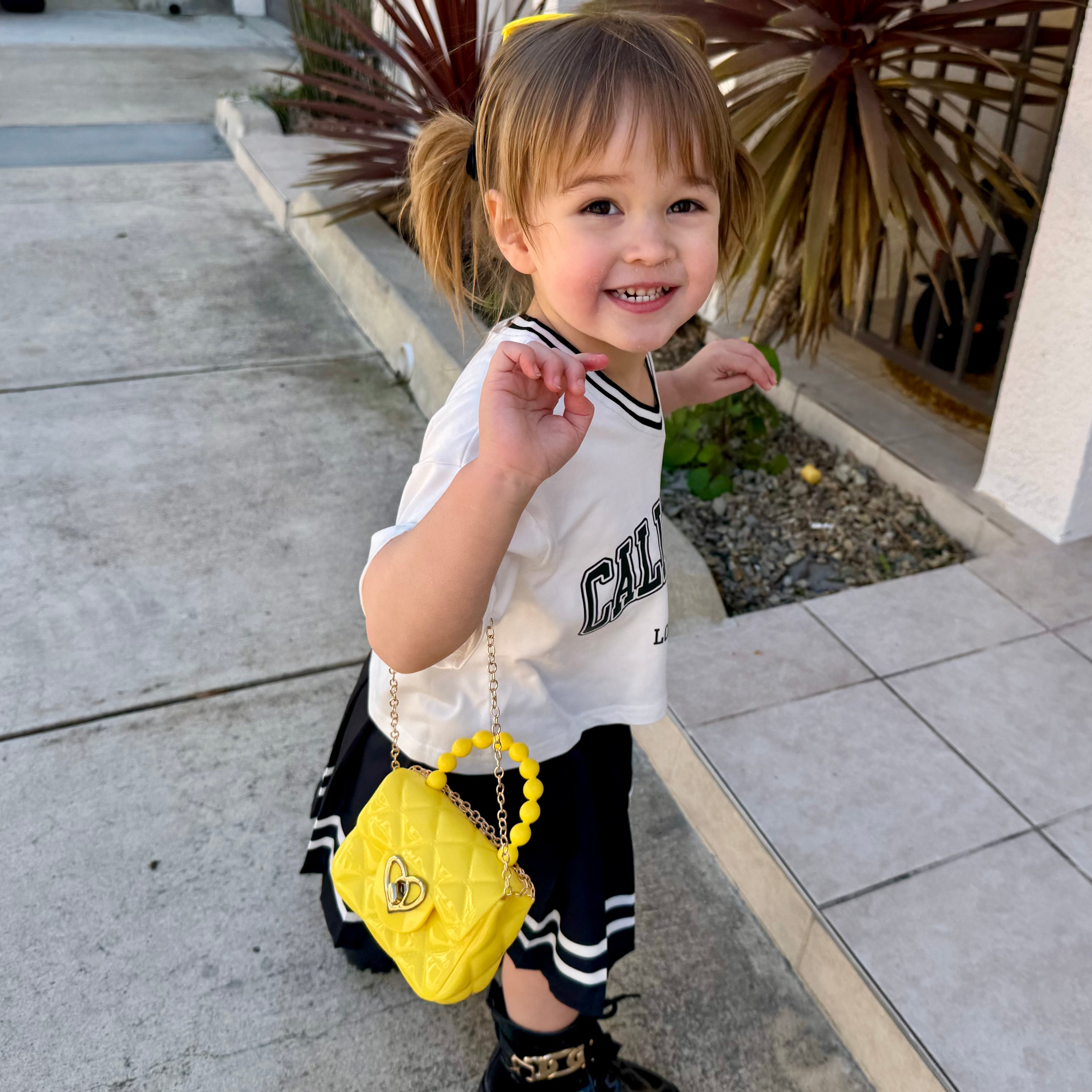 Heart purse Yellow