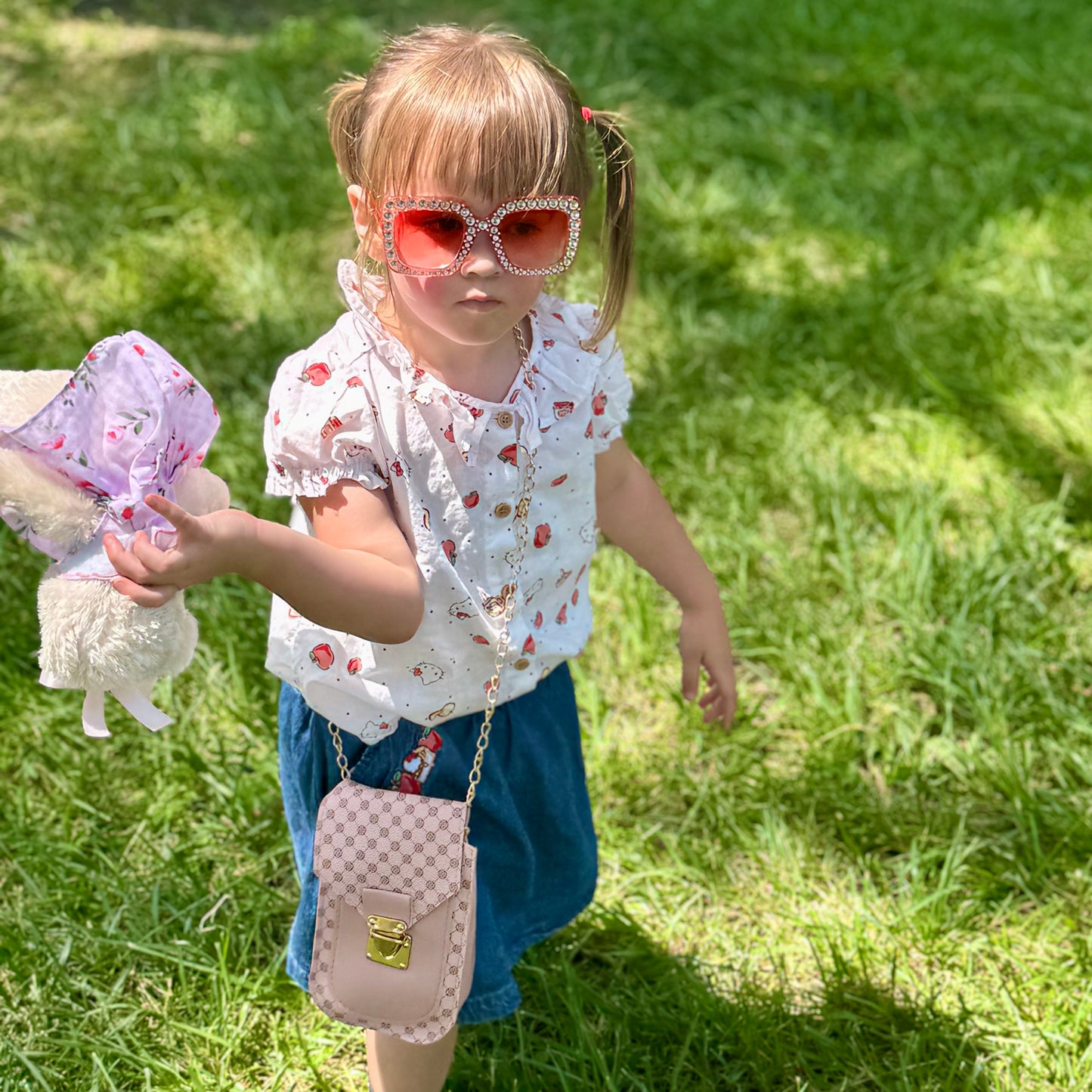 Little Girl Purse with Sunglasses & Gift Box | Toddler Purse for 3 4 5 6 7 8 Year Old