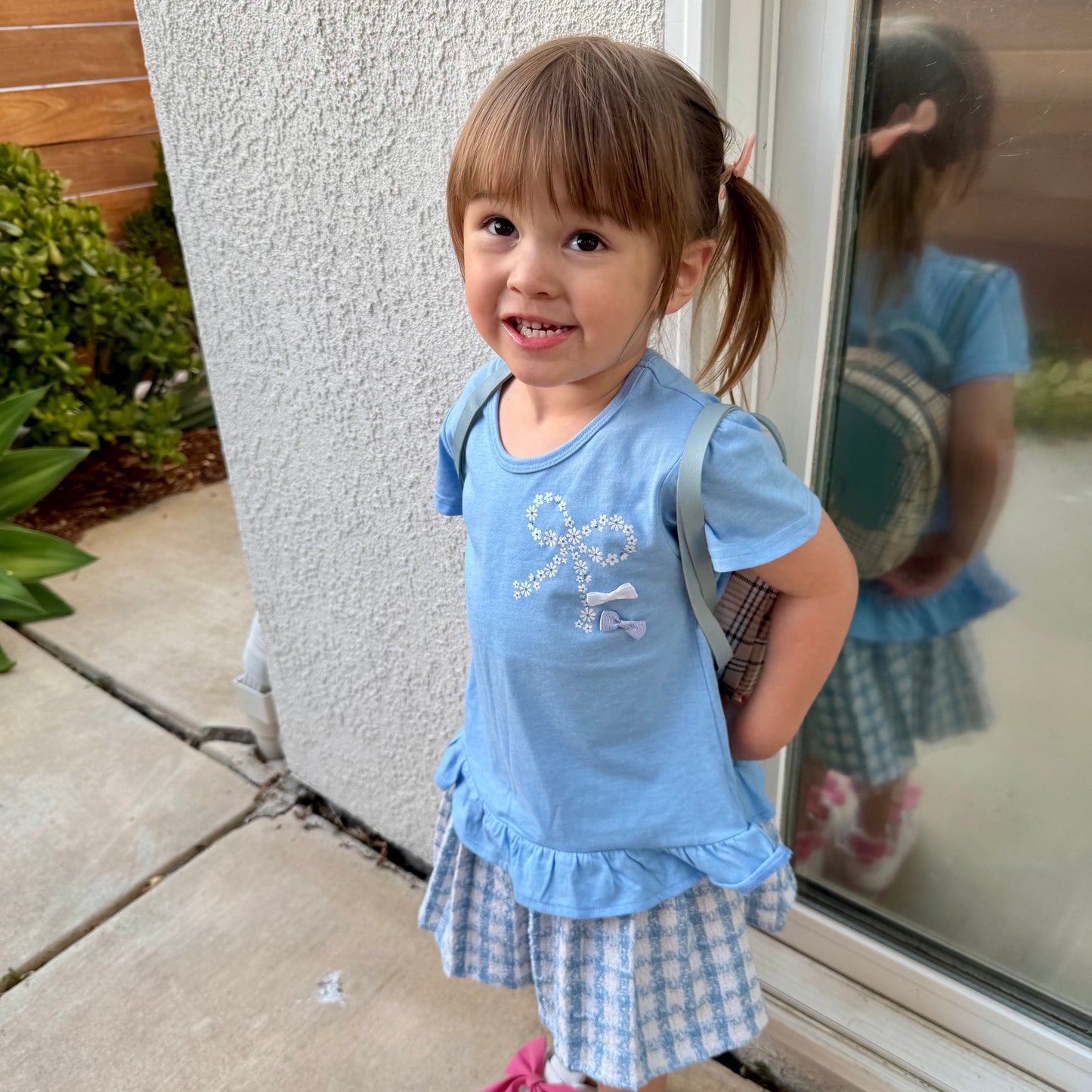 Mini Toddler Backpack For 1 2 3 Year Old Girl | Small Baby Backpack For Girls (8" H) with Gift Box | Plaid Backpack