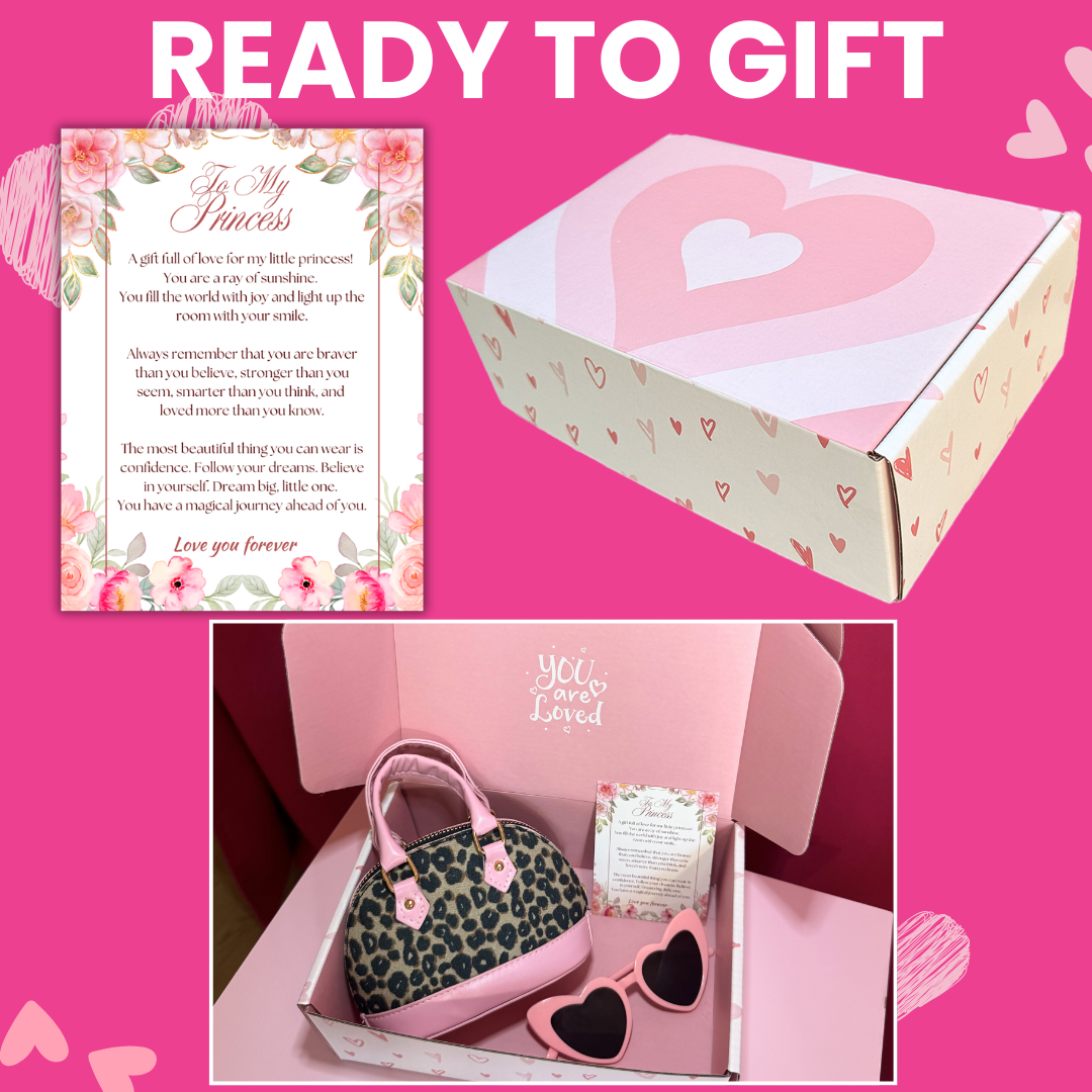 Leopard Print Toddler Purse & Sunglasses Gift Set | Mini Handbag & Baby Purse for Little Girls Ages 1-3