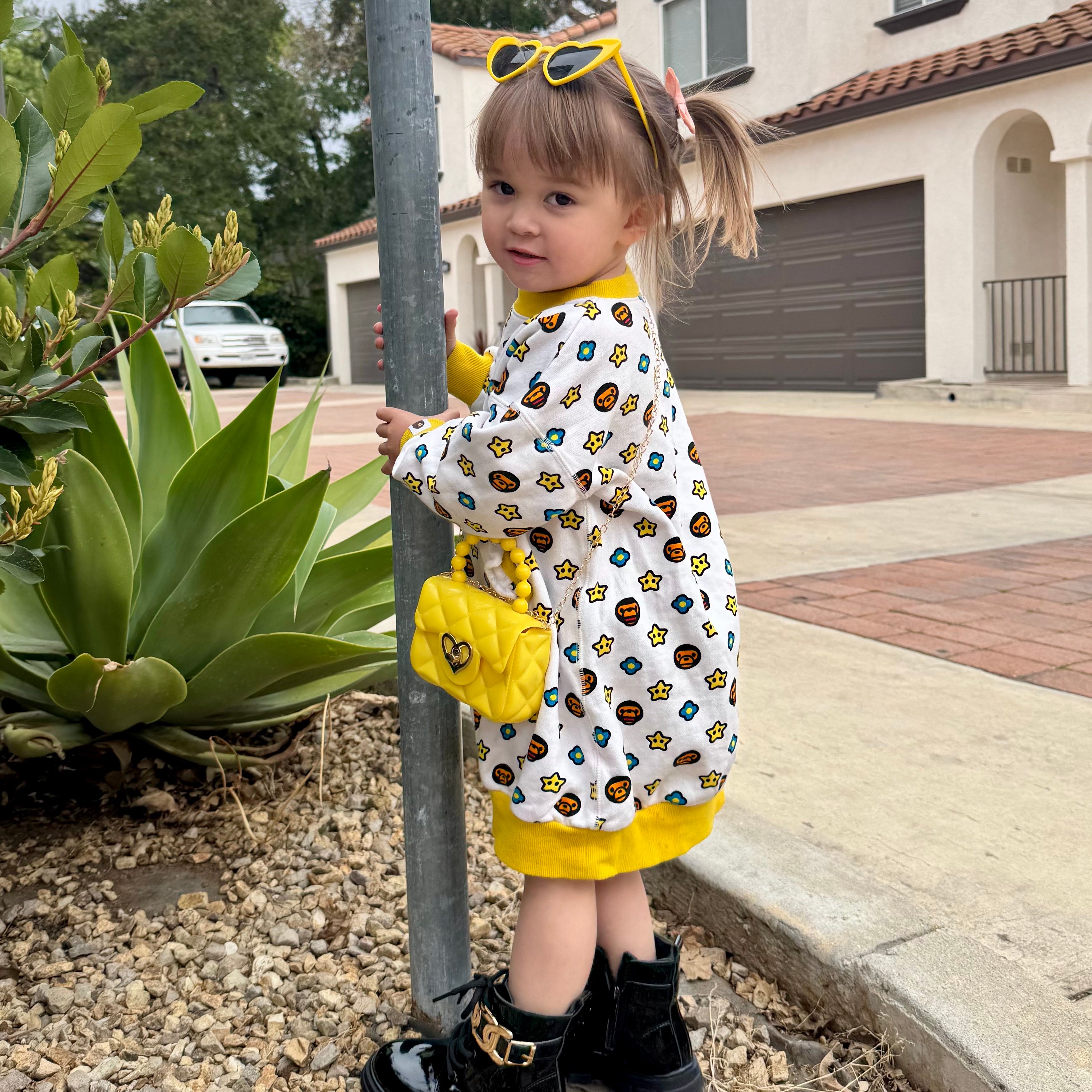 Heart purse Yellow