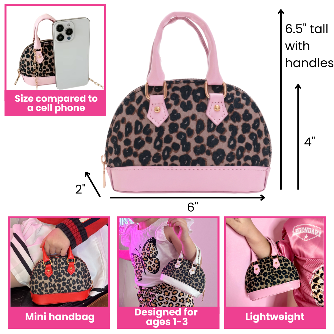 Leopard Print Toddler Purse & Sunglasses Gift Set | Mini Handbag & Baby Purse for Little Girls Ages 1-3