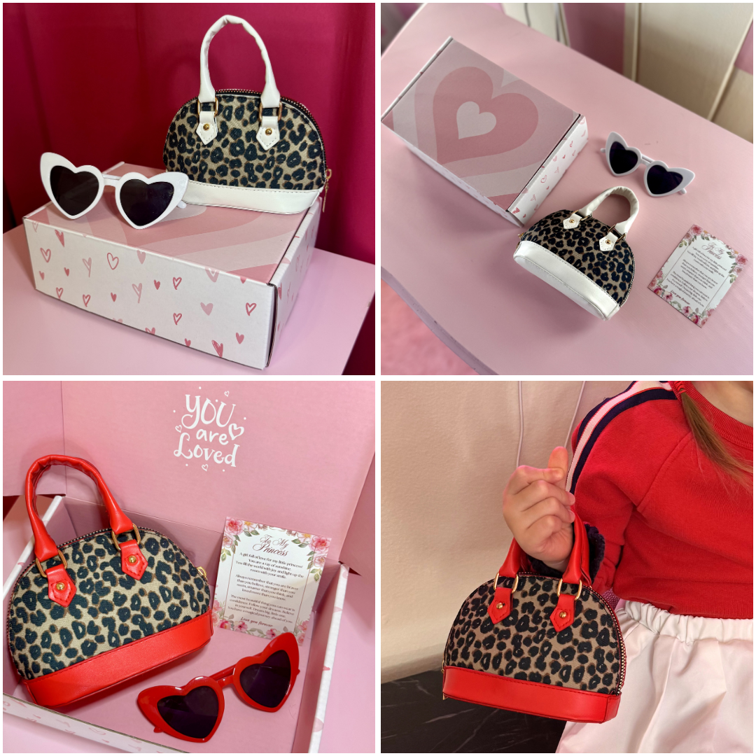 Leopard Print Toddler Purse & Sunglasses Gift Set | Mini Handbag & Baby Purse for Little Girls Ages 1-3