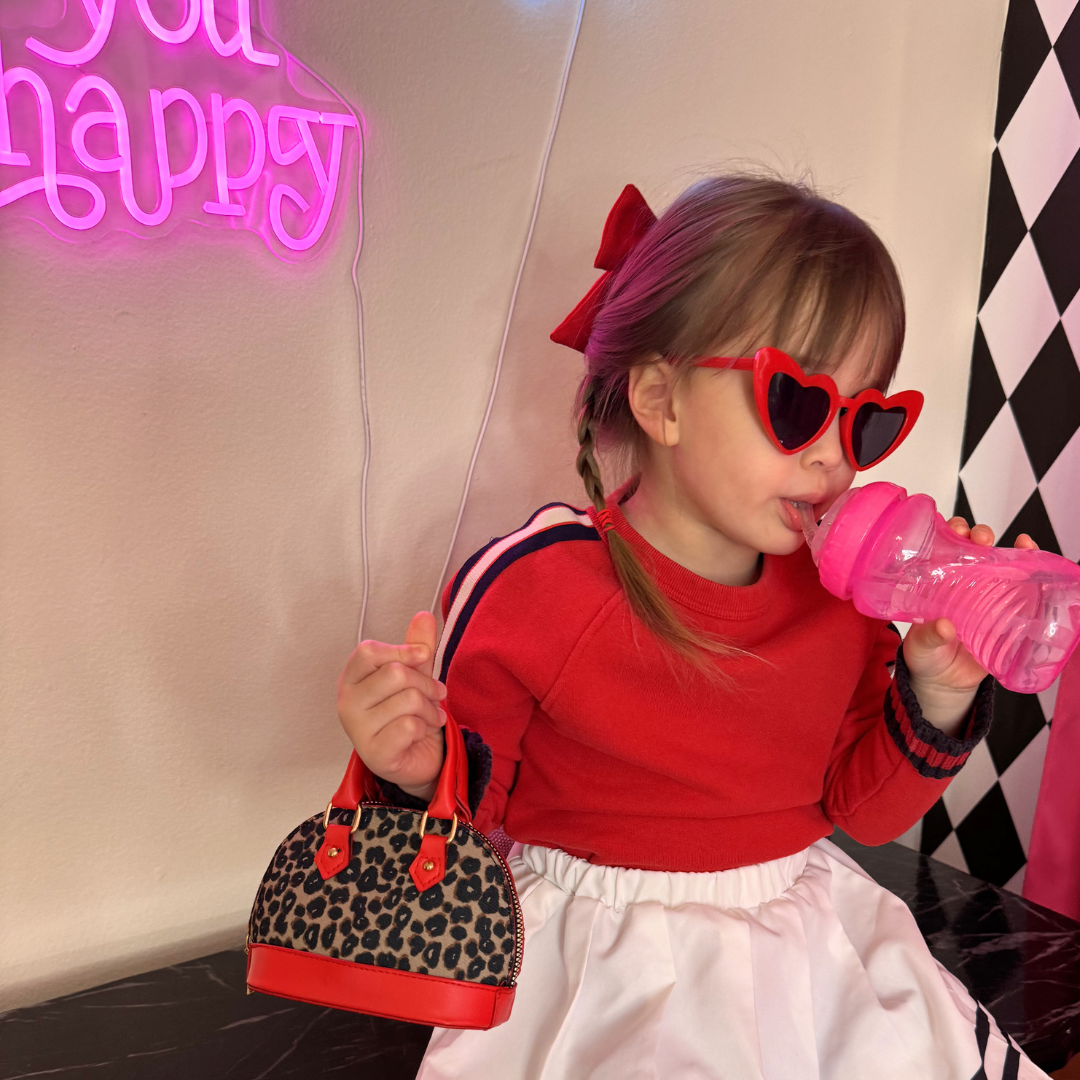 Leopard Print Toddler Purse & Sunglasses Gift Set | Mini Handbag & Baby Purse for Little Girls Ages 1-3