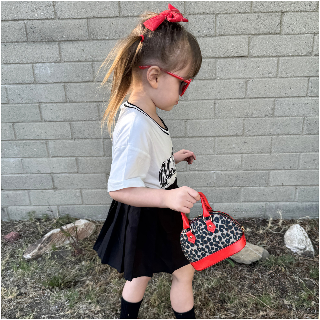 Leopard Print Toddler Purse & Sunglasses Gift Set | Mini Handbag & Baby Purse for Little Girls Ages 1-3