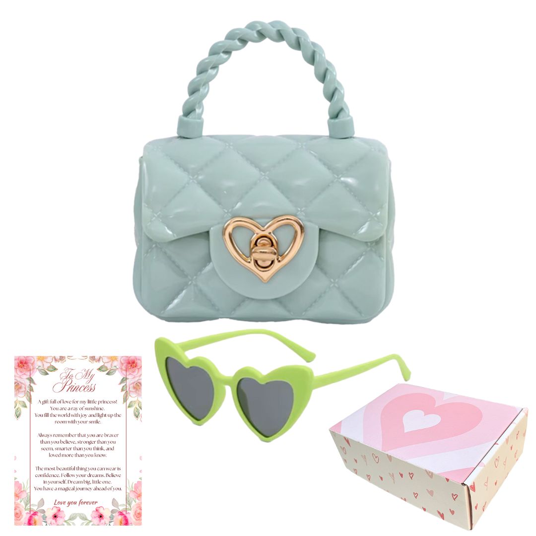 Sweetheart Little Girl Purse for Ages 1–3 | Toddler Purse with Sunglasses & Gift Box