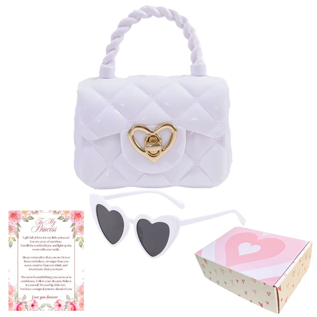 Sweetheart Toddler Purse (Ages 1-3) | Baby Purse For Little Girls & Sunglasses Gift Set