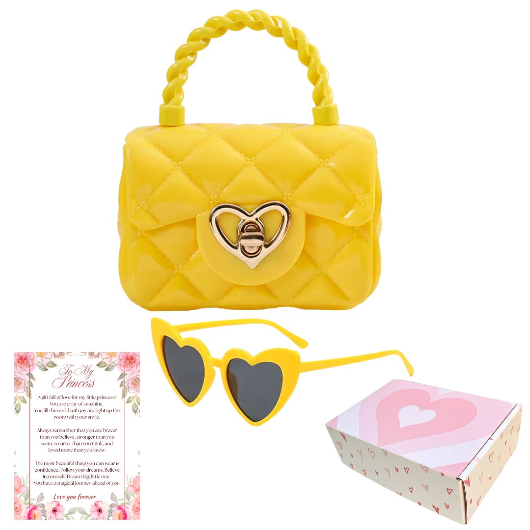 Sweetheart Toddler Purse (Ages 1-3) | Baby Purse For Little Girls & Sunglasses Gift Set