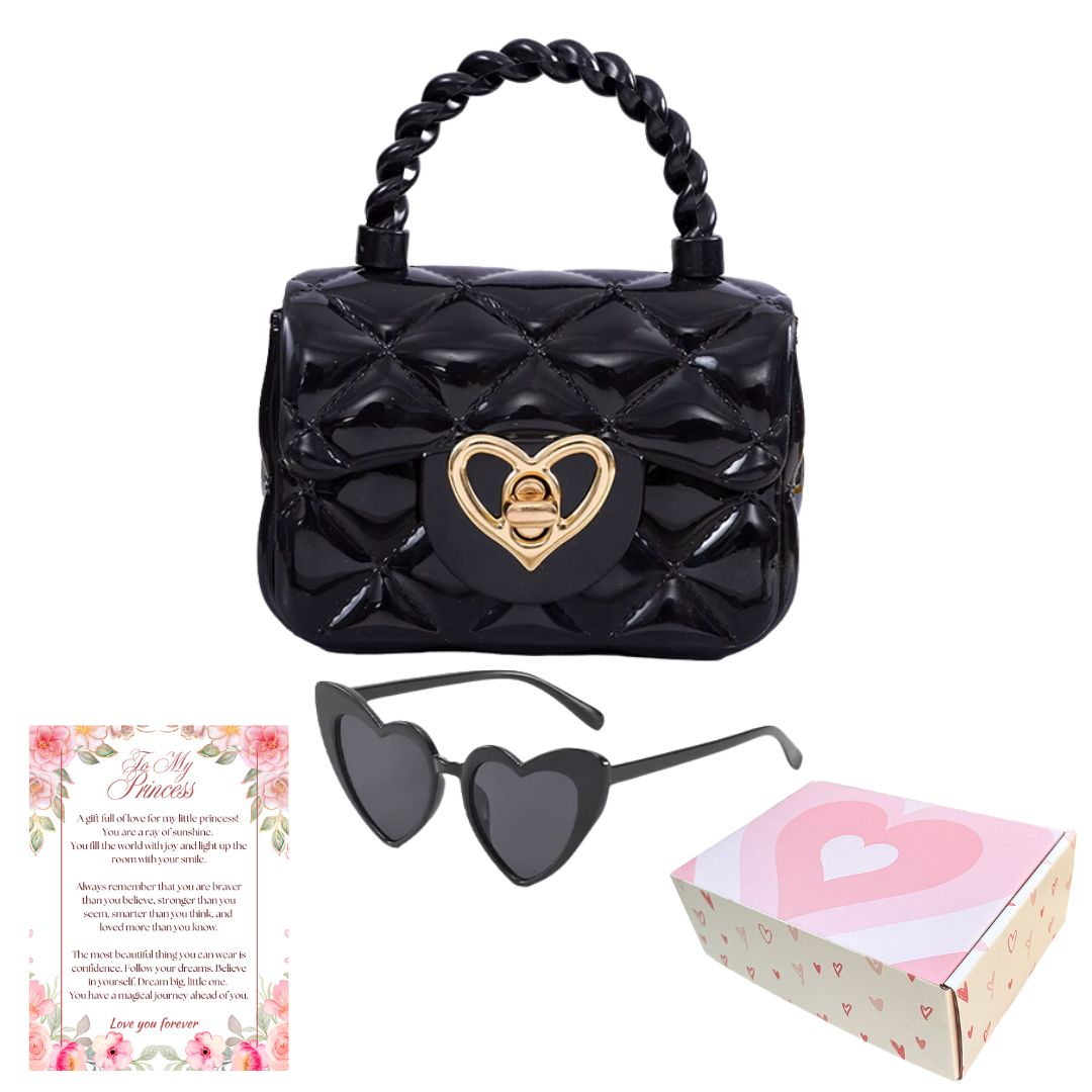 Sweetheart Toddler Purse (Ages 1-3) | Baby Purse For Little Girls & Sunglasses Gift Set