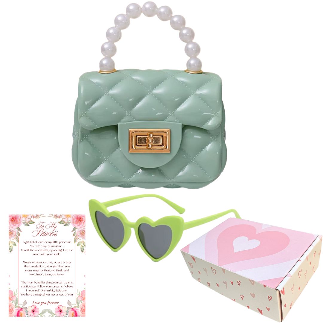 Toddler Purse For 1 2 3 Year Old with Sunglasses & Gift Box | Little Girl Purse Handbag Kids Shoulder Bag Baby Purse For Toddlers 1-3 