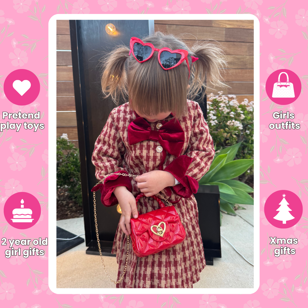 Sweetheart Little Girl Purse for Ages 1–3 | Toddler Purse with Sunglasses & Gift Box