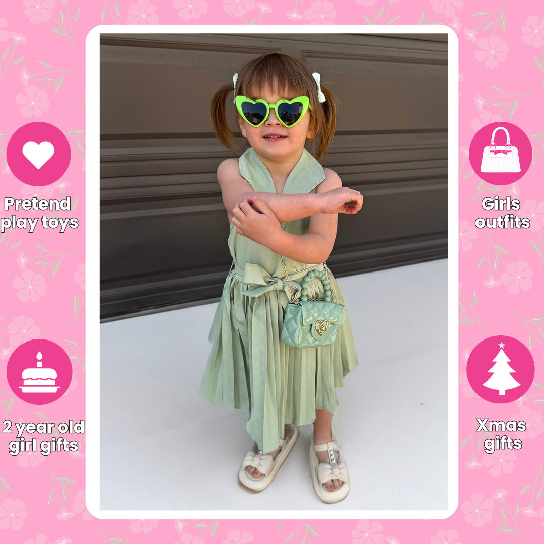 Sweetheart Little Girl Purse for Ages 1–3 | Toddler Purse with Sunglasses & Gift Box