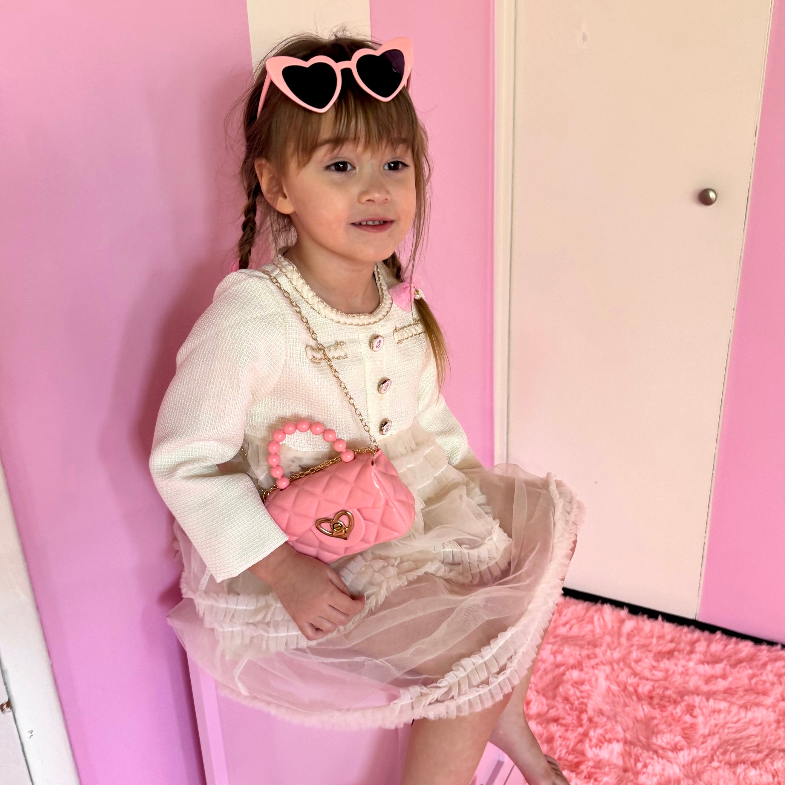 Sweetheart Toddler Purse (Ages 1-3) | Baby Purse For Little Girls & Sunglasses Gift Set