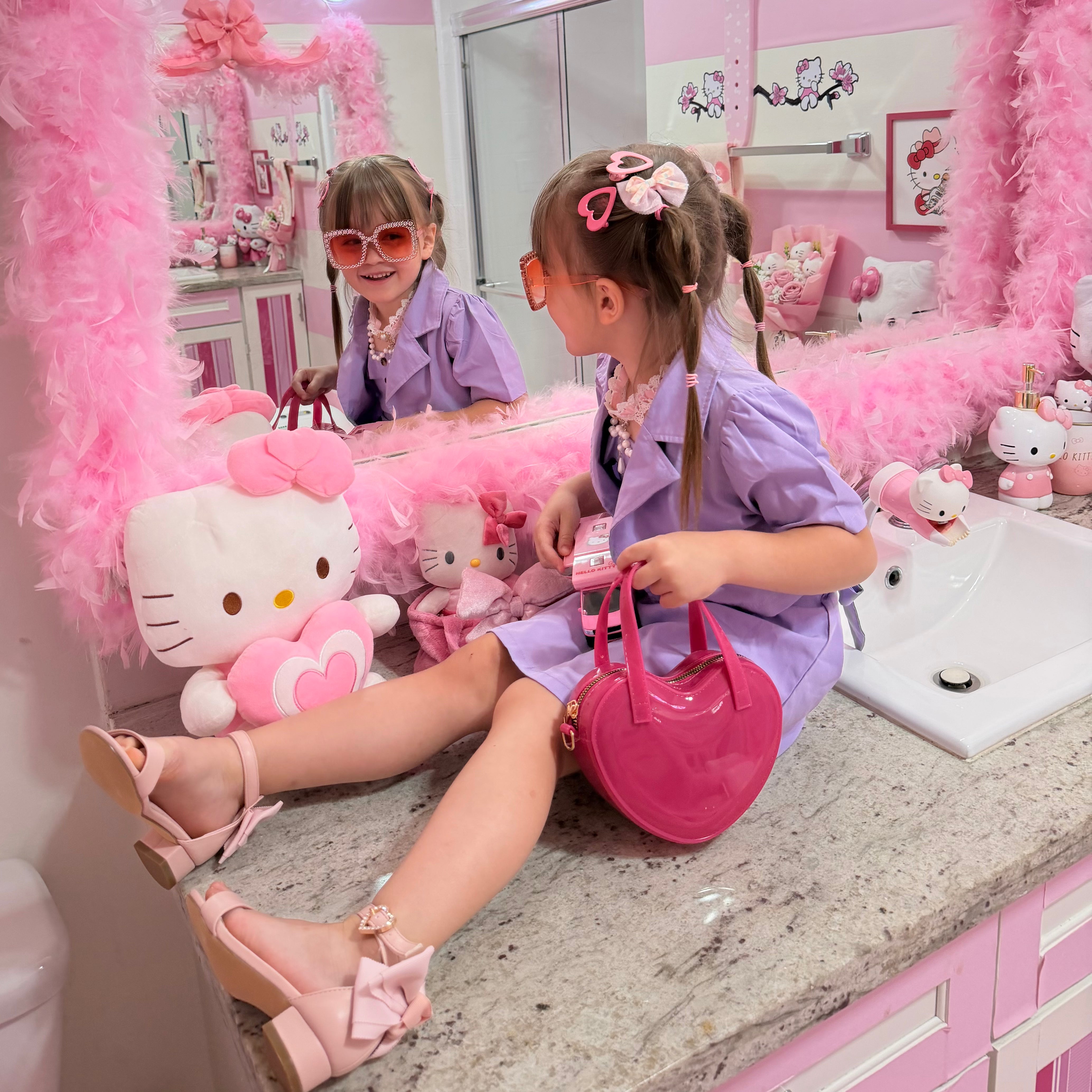 Heart Shaped Little Girl Purse & Sunglasses Gift Box | Mini Purse for Girls Ages 3–6 | Kids Purse Children Dress Up Purse