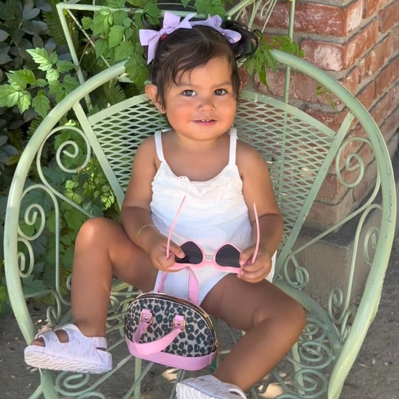 Leopard Print Toddler Purse & Sunglasses Gift Set | Mini Handbag & Baby Purse for Little Girls Ages 1-3