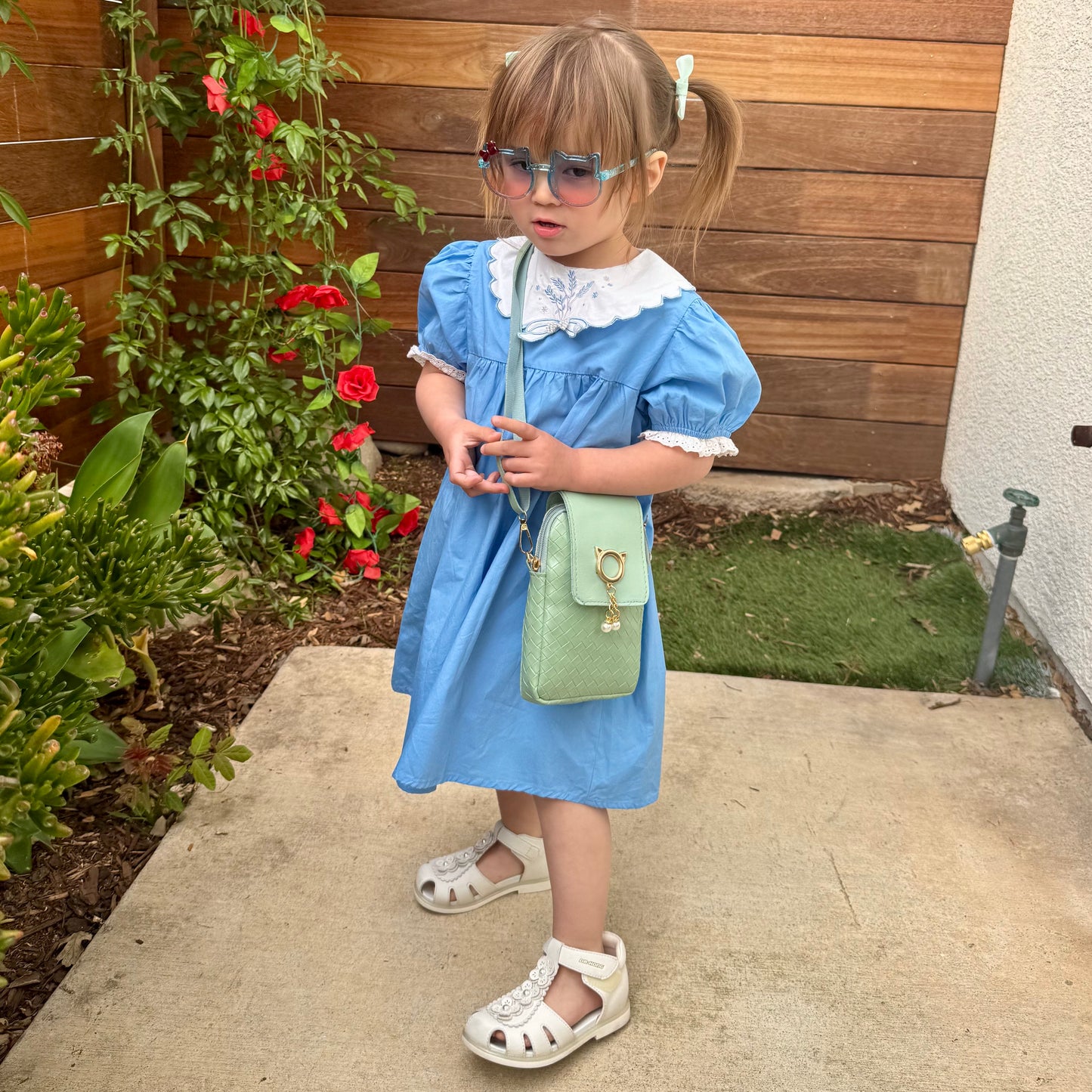 Cat Purse For Girls 4-6 with Cat Shaped Sunglasses & Gift Box | Little Girl Purse | Girls Crossbody Bag | Kids Purse For 3 4 5 6 7 8 Year Old