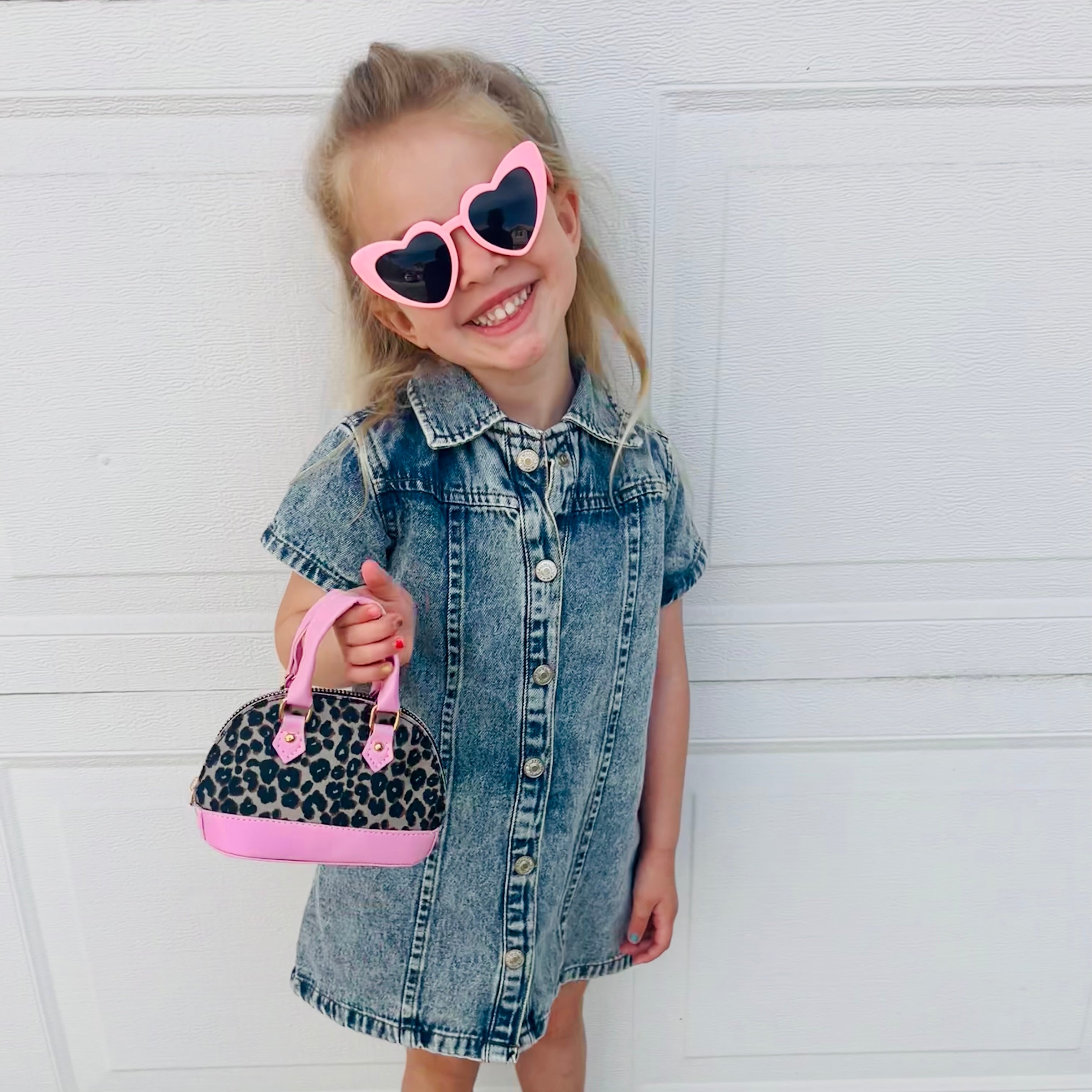 Leopard Print Toddler Purse & Sunglasses Gift Set | Mini Handbag & Baby Purse for Little Girls Ages 1-3
