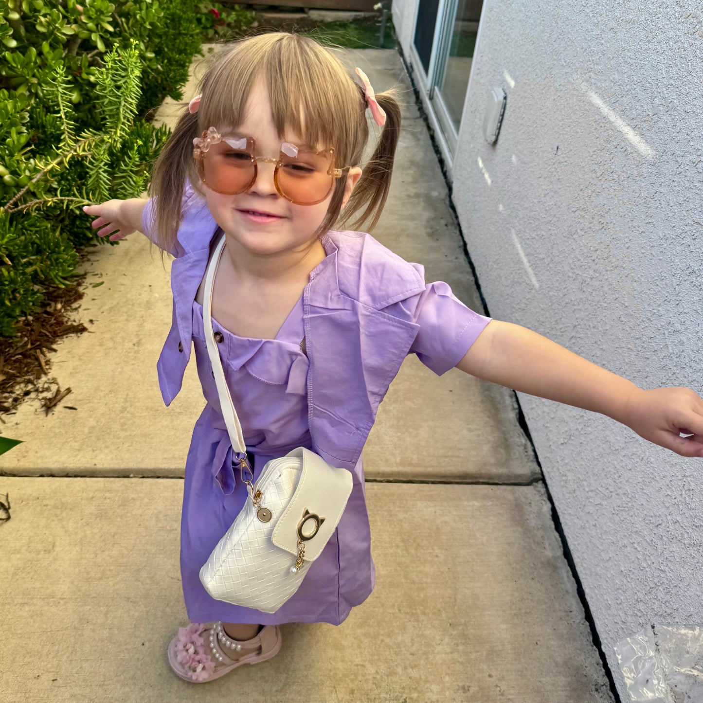 Cat Purse For Girls 4-6 with Cat Shaped Sunglasses & Gift Box | Little Girl Purse | Girls Crossbody Bag | Kids Purse For 3 4 5 6 7 8 Year Old