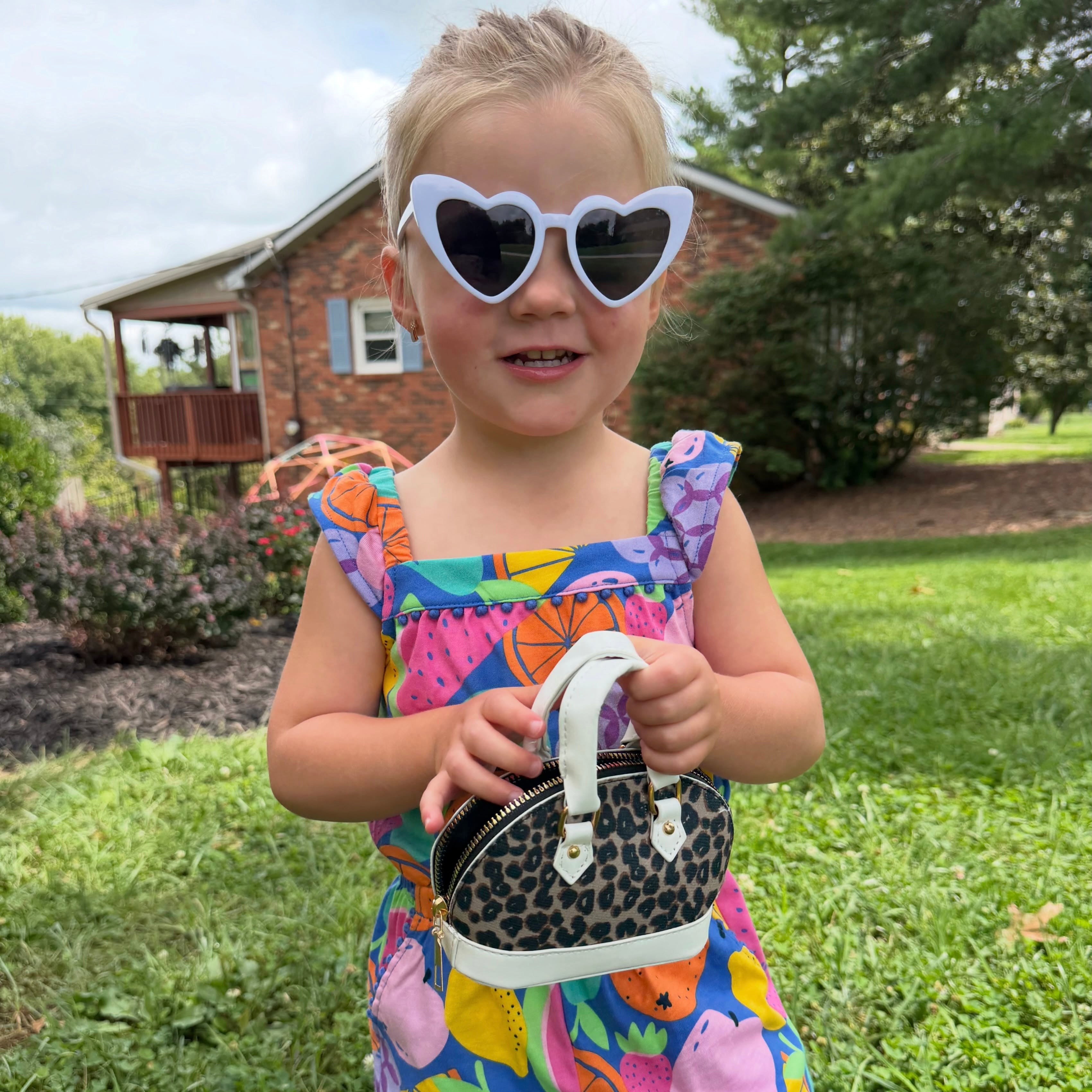 Leopard Print Toddler Purse & Sunglasses Gift Set | Mini Handbag & Baby Purse for Little Girls Ages 1-3