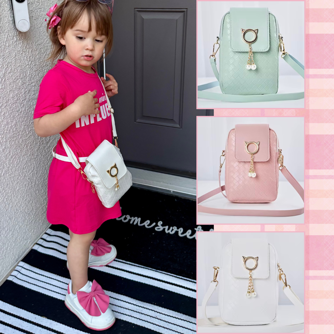 Cat Purse For Girls 4-6 with Cat Shaped Sunglasses & Gift Box | Little Girl Purse | Girls Crossbody Bag | Kids Purse For 3 4 5 6 7 8 Year Old