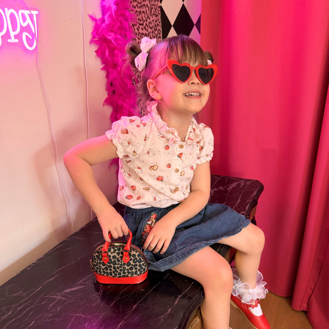 Leopard Print Toddler Purse & Sunglasses Gift Set | Mini Handbag & Baby Purse for Little Girls Ages 1-3